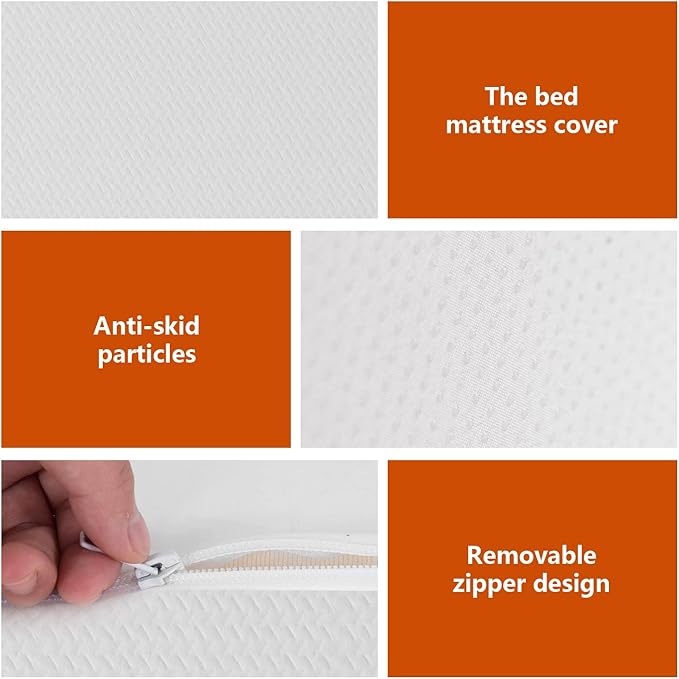 PayLessHere Queen Mattress 12 Inch Gel Memory Foam Mattress with Breathable & Washable Soft Fabric Zippered Cover,Supportive & Pressure Relief Bed Mattress,CertiPUR-US Certified,White,Fiberglass Free