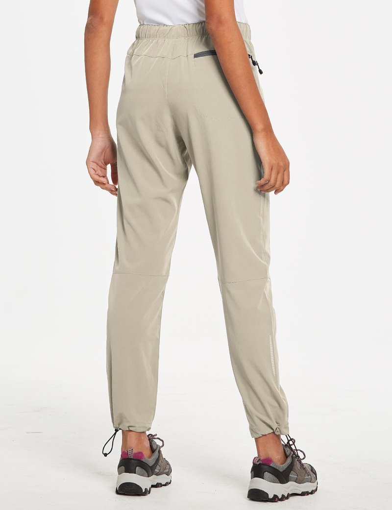 baleaf Cargo Pants for Women Petite Joggers Lightweight Quick Dry Pant Water Resistant 27'' Travel Workout Athletic Trip 27''-Suntan 3XL