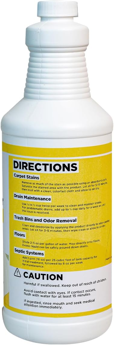 NORTHWEST ENTERPRISES Multi-Purpose Enzyme Cleaner - Household and Commercial Enzyme Cleaner, Fresh Lemon Scent (32 ounces)