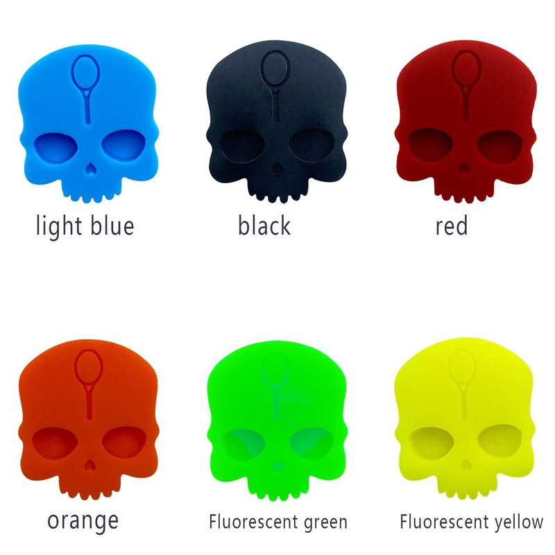 Tennis Dampener Cute/Funny 6 Pack Skull Tennis Racket Vibration Dampener Soft Silicone Tennis Racquet Shock Absorbing Tennis Damper Tennis Racket Shock Absorber(6 Pack Skull)
