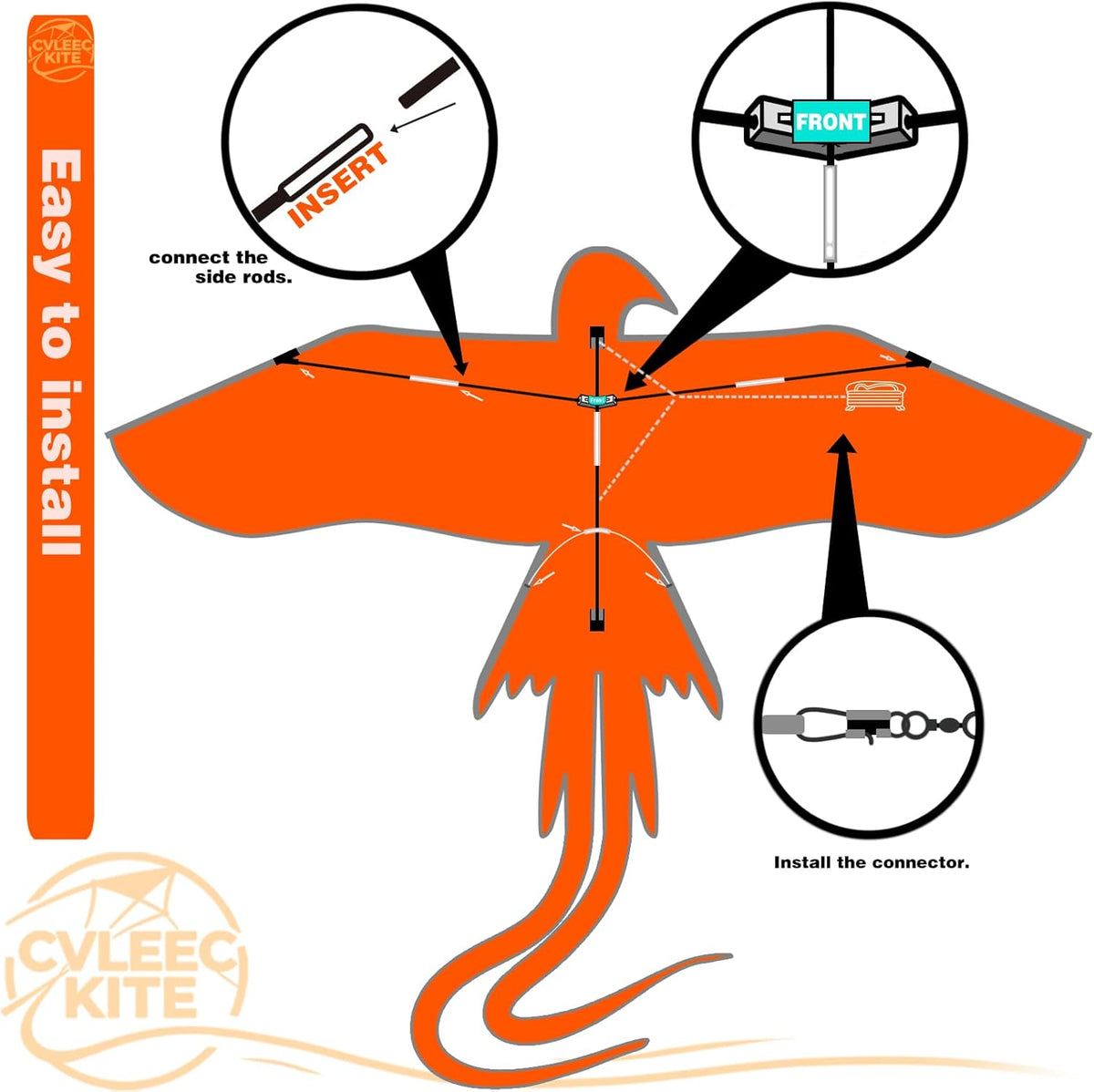 Parrot Kite - Easy-to-Fly Outdoor Kite for Kids & Adults | Perfect for Beginners, Beaches & Backyards