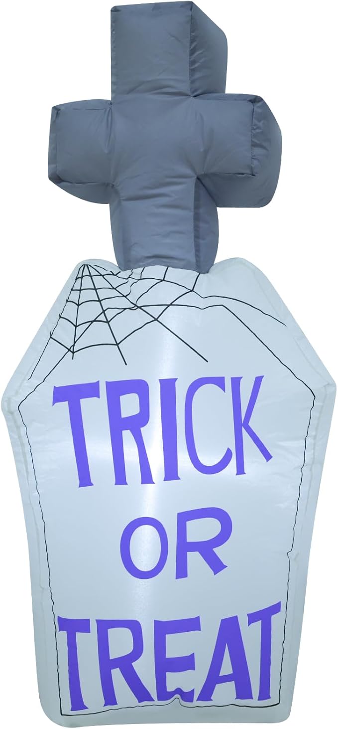 3FT Tombstone Halloween Inflatable Decor Halloween Blow Up Decor Decoration with LED Lights Indoor Outdoor Yard Holiday Graden Haunted House Party Decor