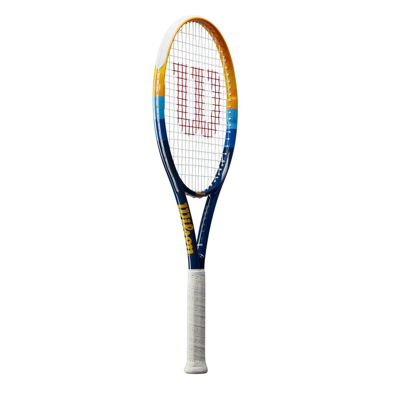 Wilson Profile Adult Recreational Tennis Racket - Grip Size 2 - 4 1/4", Blue/Orange