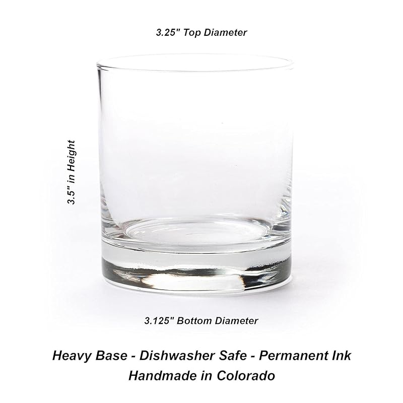 Black Lantern Whiskey Glass Set of 2 - Hunting Landscape Rock Glasses by Black Lantern - 11oz. Old Fashioned Glassware Set