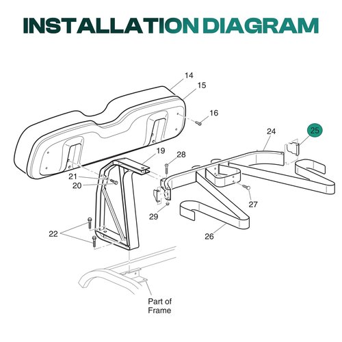DRIVE UP Golf Cart Bag Rack Strap Buckle, for Most Club Car EZGO Rear Seat Bag Attachment Holder Bracket with Bag Rack Strap, OEM 1013754,71856-G01.