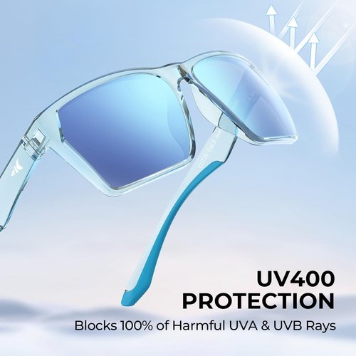 KastKing Beartrap Polarized Fishing Sunglasses - PuriVex Lens Coating, Stylish Wayfarer Design