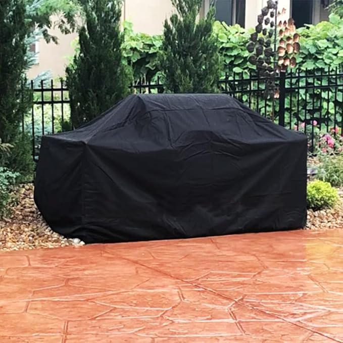 Stone Patio Grill Island Cover Waterproof 82 Inch Outdoor Kitchen Island BBQ Grill Cover for Heavy Duty Stainless Steel Outdoor Kitchen Set