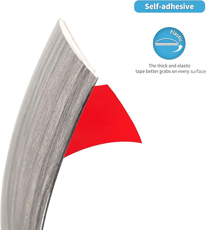Art3d Self Adhesive Vinyl Strip for Joining Floor Gaps, Carpet Thresholds - 10 FT, 1.57in, Gray