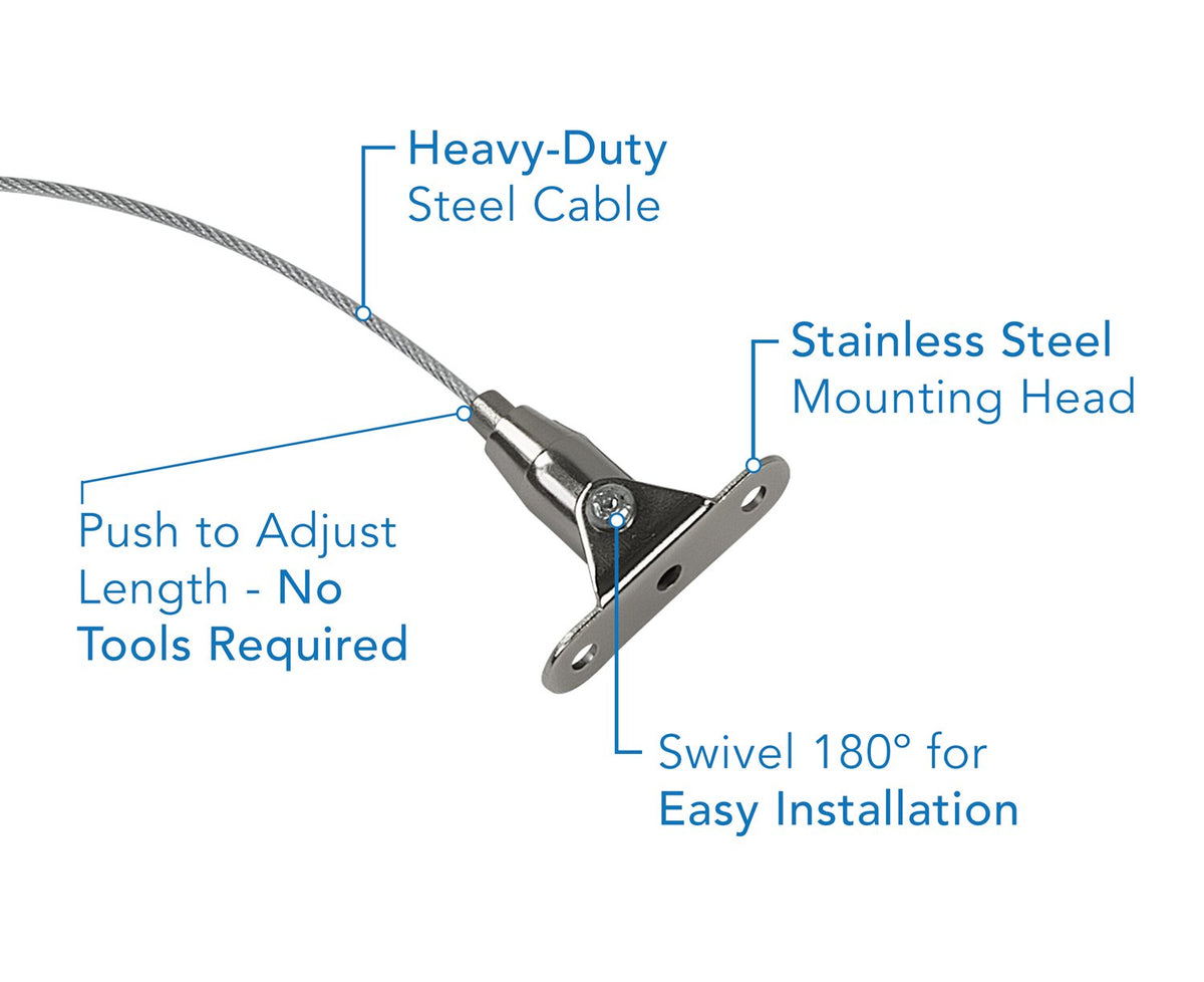 Mount-It! Furniture Anti-Tip Anchor - Steel Child Safety Straps | Secure Wall Anchors for Bookshelf, Dresser, Cabinet, Earthquake Protection for Babies and Pets, 2 Pack, Hardware Included