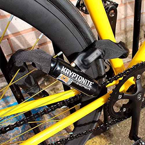 Kryptonite Keeper 785 Bike Chain Lock, 2.8 Feet Long Heavy Duty Anti-Theft Bicycle Chain Lock with Keys for Bike, Motorcycle, Scooter, Bicycle, Door, Gate, Fence,Purple