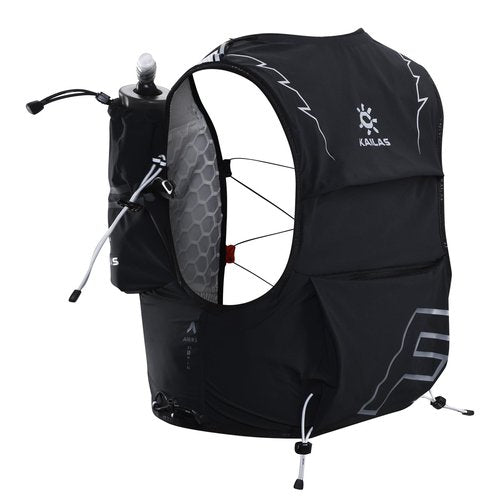 KAILAS FUGA AIR 5 Ⅳ Running Hydration Vest Hydration Pack Lightweight with Two TPU Water Bladders for Women Men Trail Cycling Hiking Black M
