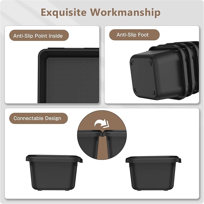 A-LUGEI【𝟱𝟴𝗣𝗰𝘀】【5 Size】 Tool Box Organizer Tray Divider Set, 【Black】 Desk Drawer Organizer, Garage Organization and Storage Toolbox Accessories Rolling Tool Chest Cart Cabinet WorkBench Small Part