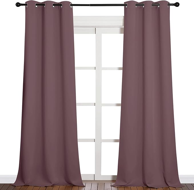 NICETOWN Patio Glass Door Blackout Curtains