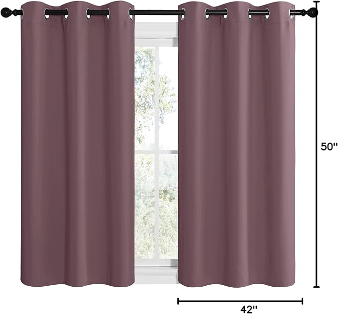 NICETOWN Dry Rose Room Darkening Curtains