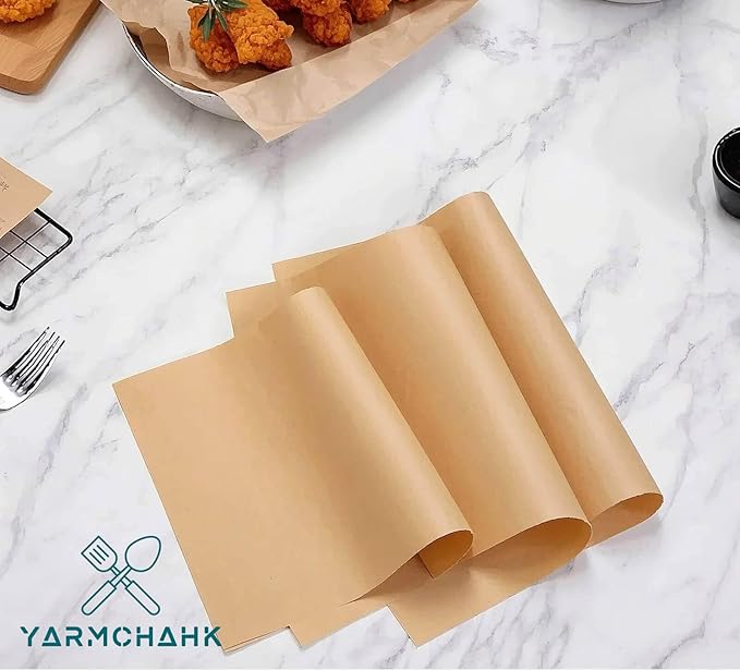 200pcs Unbleached Parchment Paper Sheets, 12x16In Precut Cooking Paper Liners for Baking Sheets, Air Fryer, Microwave, Grilling, Oven, Non-Stick,Non-Toxic, Oil Proof, Food Grade