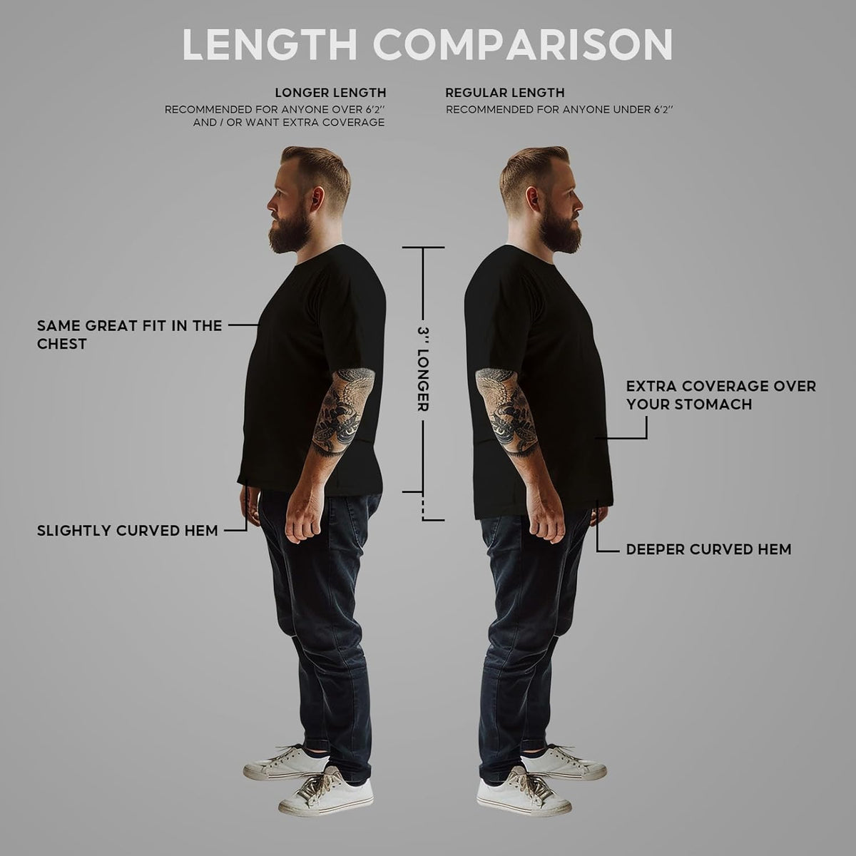 Skiennix Men's Big & Tall T-Shirts | Casual Stretch Short-Sleeve Tee in 3XL-8XL Sizes