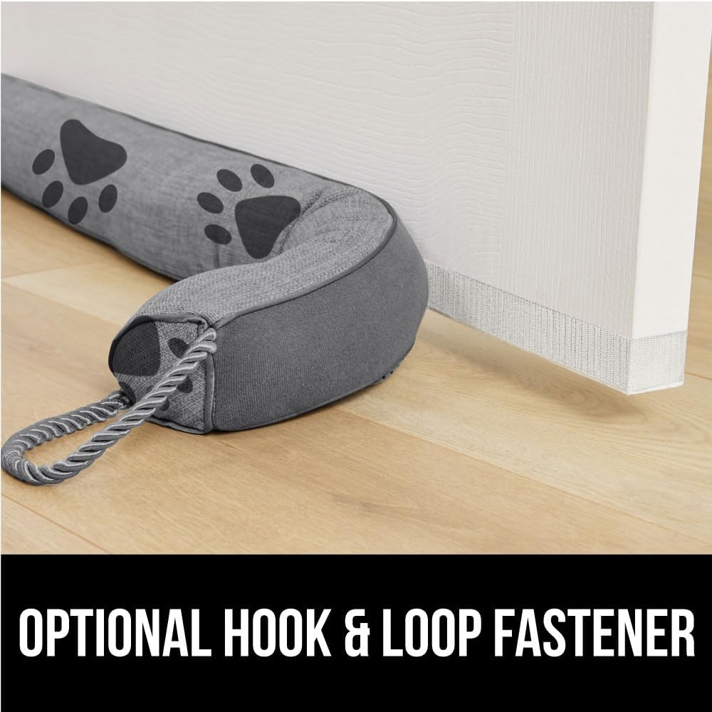 GORILLA GRIP Door Draft Stopper for Bottom of Doors, Weather Stripping Seal Blocks Hot Air, Noise, Bugs, Keeps Cold AC in, Sound Proofing Easy Install Gap Filler, Home Essentials, 36 Inch, Paws