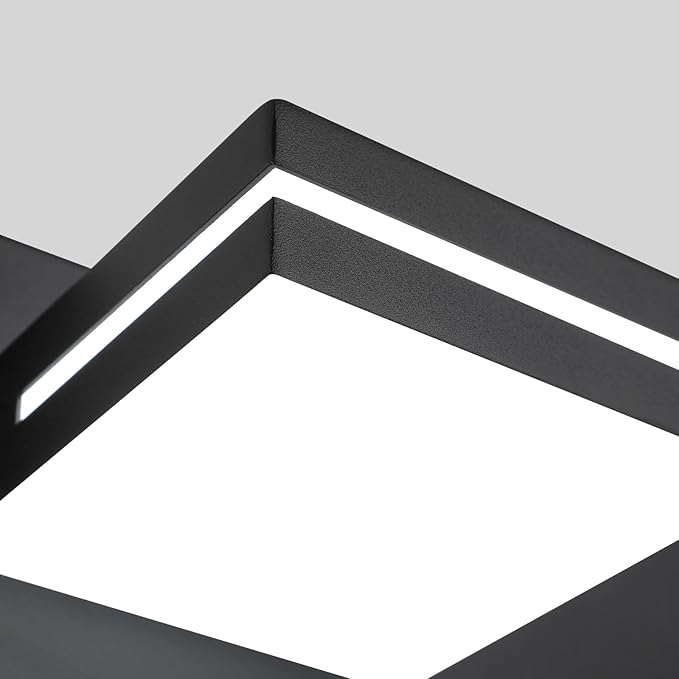 SineRise LED Modern Bathroom Vanity Light Fixtures, Dimmable Matte Black Modern