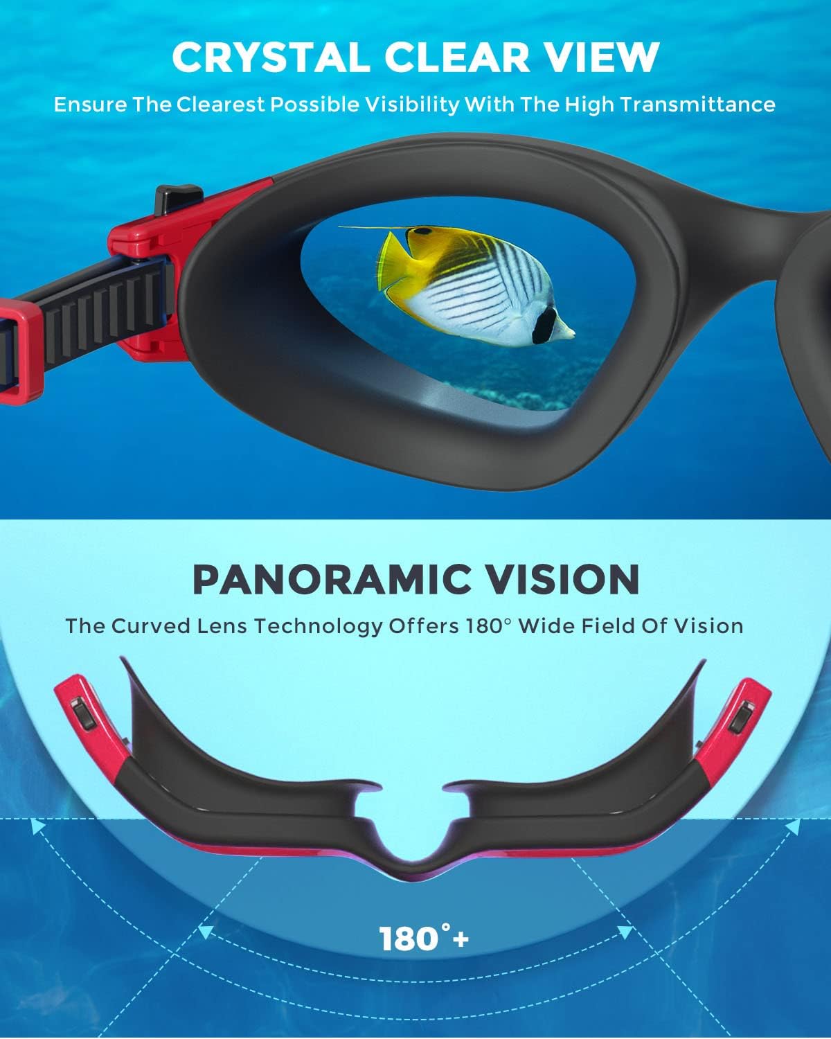OMID Kids Swim Goggles - Polarized Comfort for Ages 6-14 | Perfect for Swimming Fun