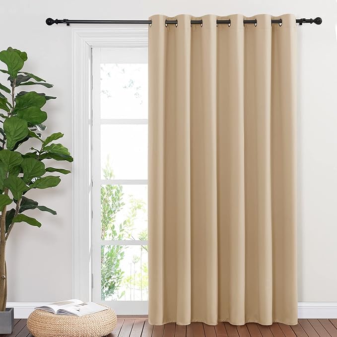 NICETOWN Sliding Door Blinds Window Treatment, Privacy Thermal Drapes