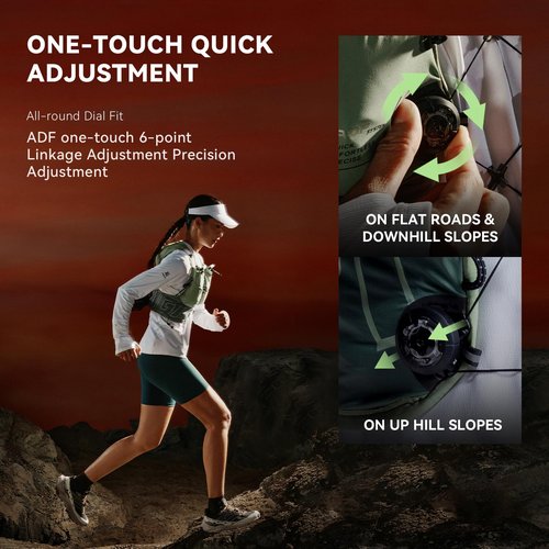 KAILAS FUGA AIR 7 Ⅳ Running Hydration Vest Hydration Pack Lightweight with Two TPU Water Bladders for Women Trail Cycling Hiking Tamashii Green S(C-D)