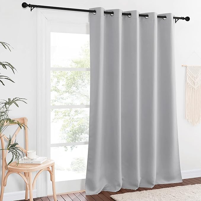 NICETOWN Sliding Door Window Treatment Blackout Patio Door Curtain Panels