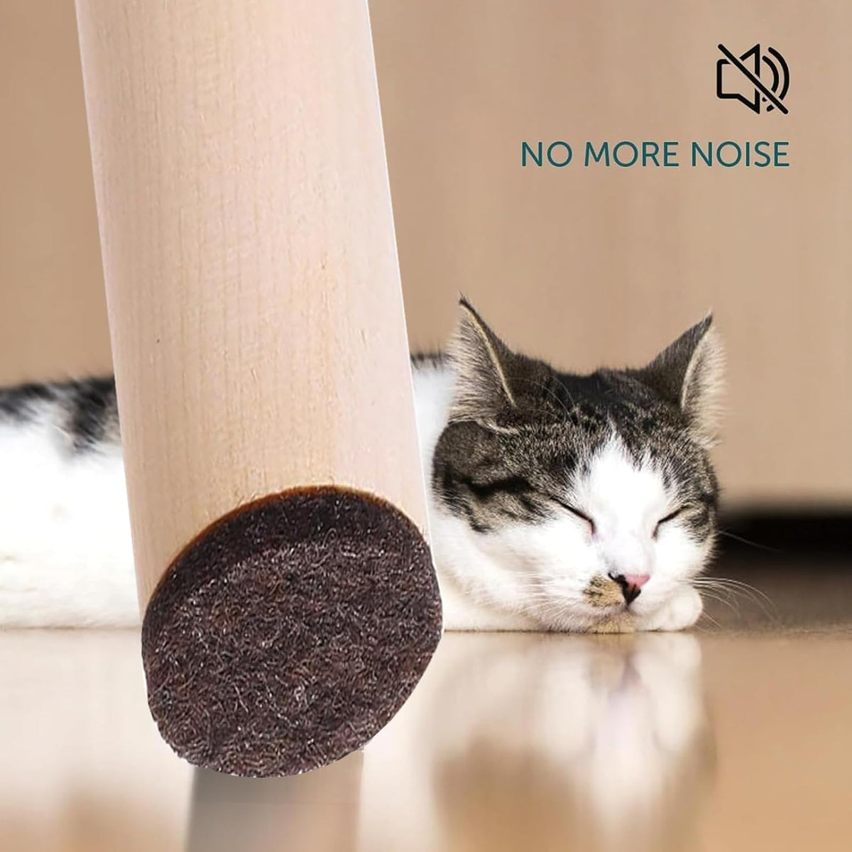 Fursafe&Q Felt Furniture Pads for Hardwood Floors -Self Adhesive Felt Chair Leg Pads,Furniture Feet Floor Protectors, Protect Floor from Nicks, Bumps and Scratch, 201 Pcs Kitchen Cabinet Door Bumper