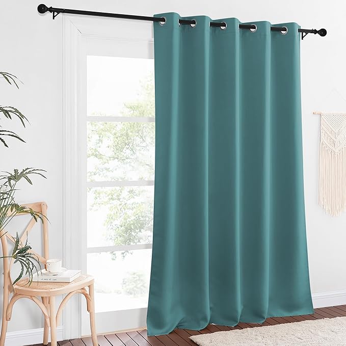NICETOWN Sliding Door Window Treatment Blackout Patio Door Curtain Panels
