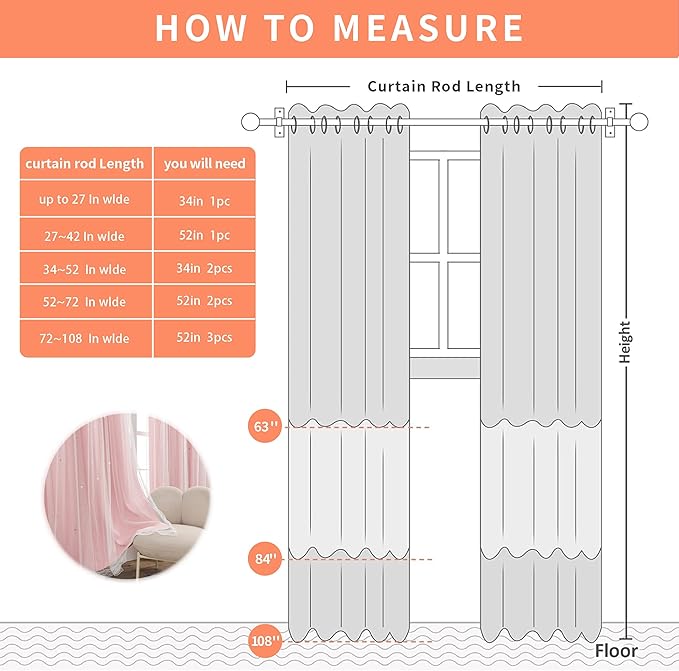 XiDi Light Pink Curtains for Bedroom, Girls Room Blackout Curtains, Kids Room