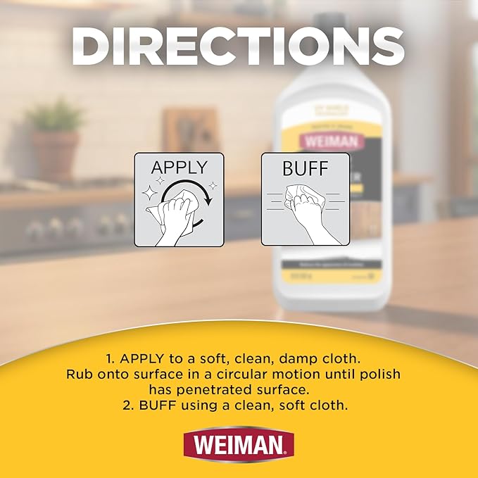 Weiman Wood and Cabinet Restorer 3-In-1 Bundle - Removes Dirt, Residue, Dust, Reduces Scratches, Restore Shine, Prevent Fading, UV Shield Technology, Safe for Antique Wood, Tables, Chairs, Cabinets