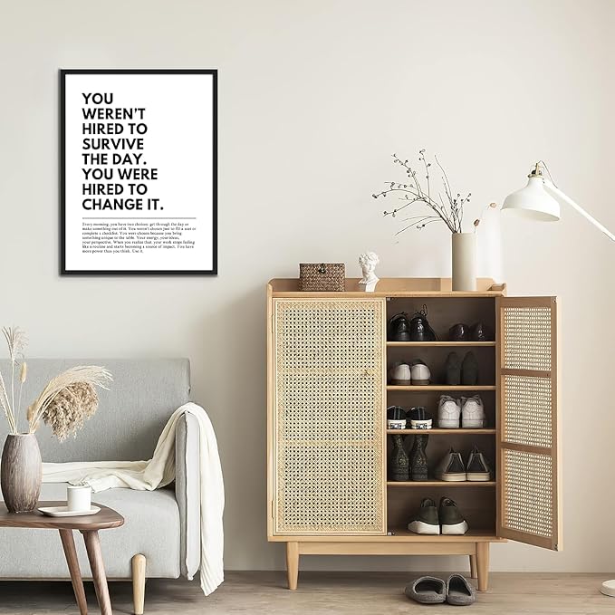 You Were Hired to Change It Motivational Wall Art Empowering Quote canvas wall