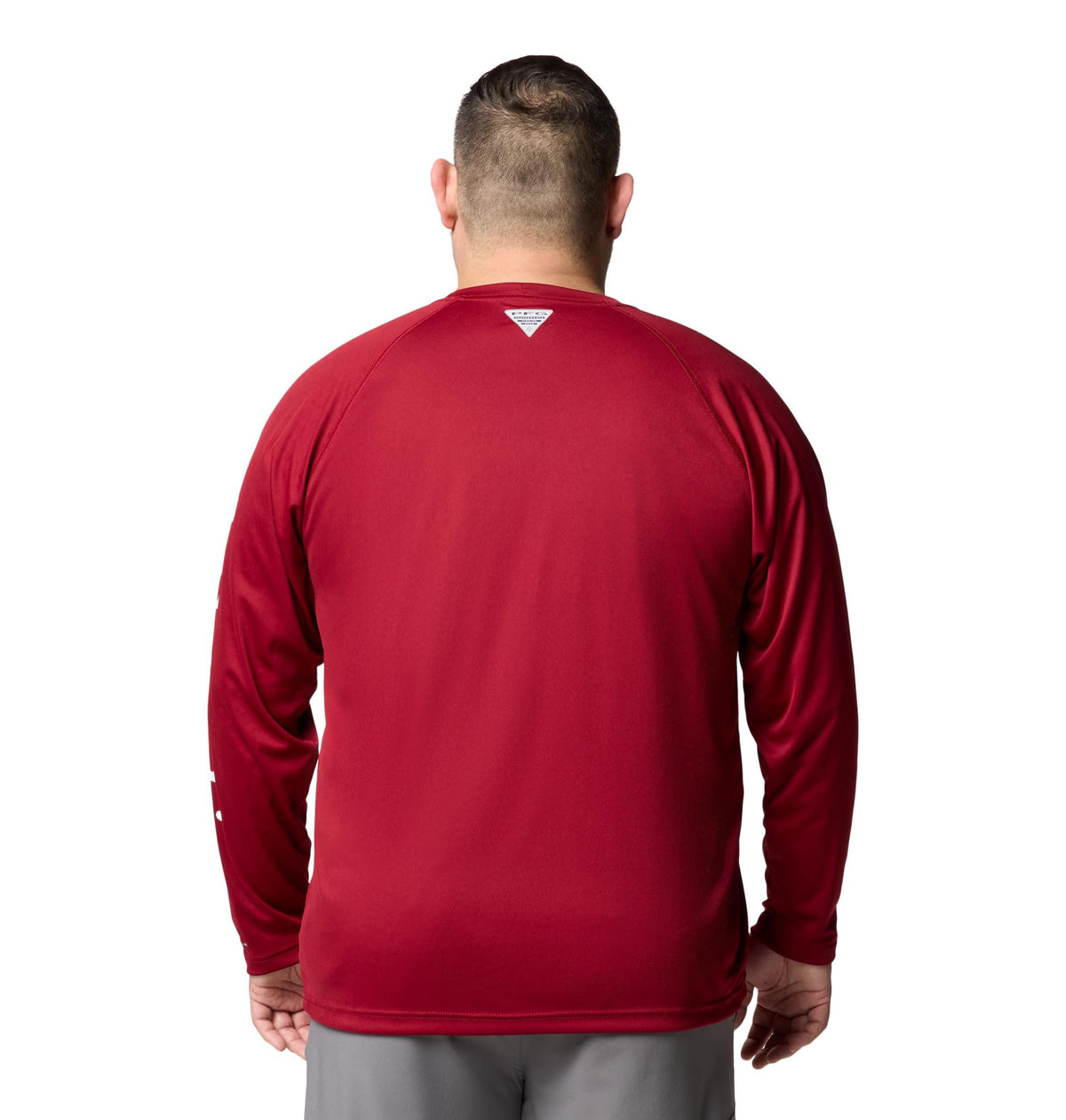 Columbia Men's PFG Terminal Tackle Long Sleeve Fishing Shirt, Beet/White Logo, X-Large Tall