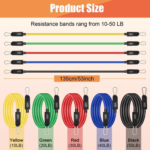 12PCS Baseball Resistance Bands, COITEK Baseball Arm Training Bands Stretching Bands with Interchangeable Grips for Physical Therapy, Muscle Training, Home Workouts