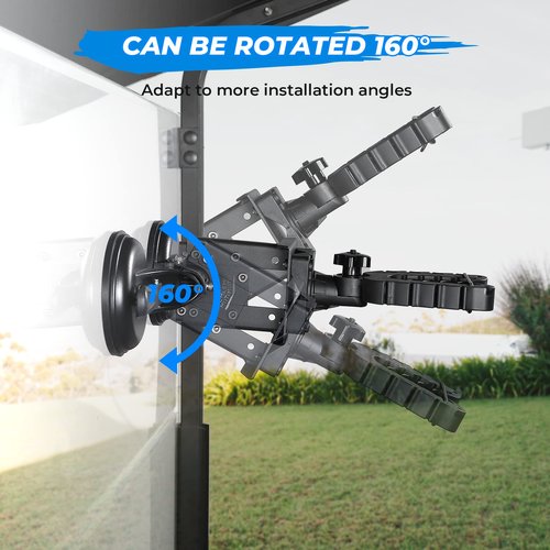 KEMIMOTO Tractor Tool Holder Rack for Glass Windshield, Adjustable Tool Mount with Enclosed Suction Cup, Compatible with Tractor Cab, Truck, UTV Back Windshield, and Golf Cart