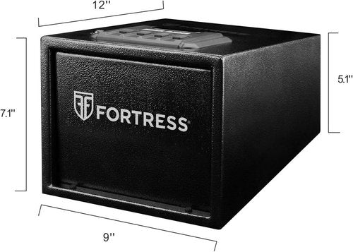 Fortress P2EA Small Personal Pistol Safe with Electronic Lock - Secure Black Storage