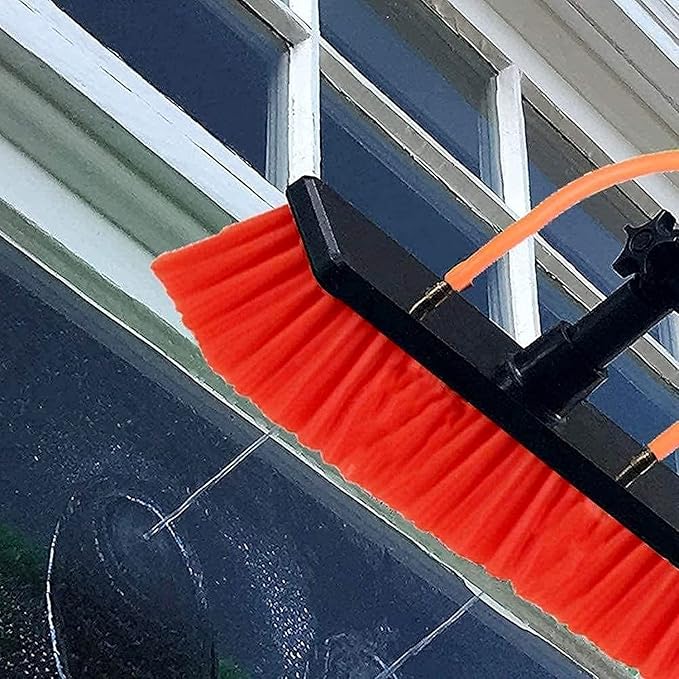 Photovoltaic Panel Cleaning 3.6-11M Water Fed Telescopic Brush Window Clean Extendable Cleaner Conservatory Roof Cleaning Tools Photovoltaic and Solar Panels Cleaner Kit,20ft/6m