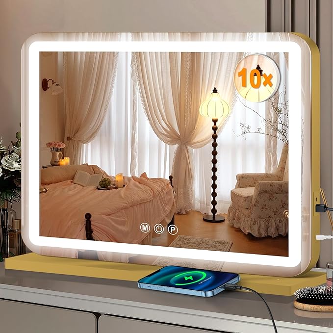 Ratsamee 23"x18" Gold Vanity Mirror