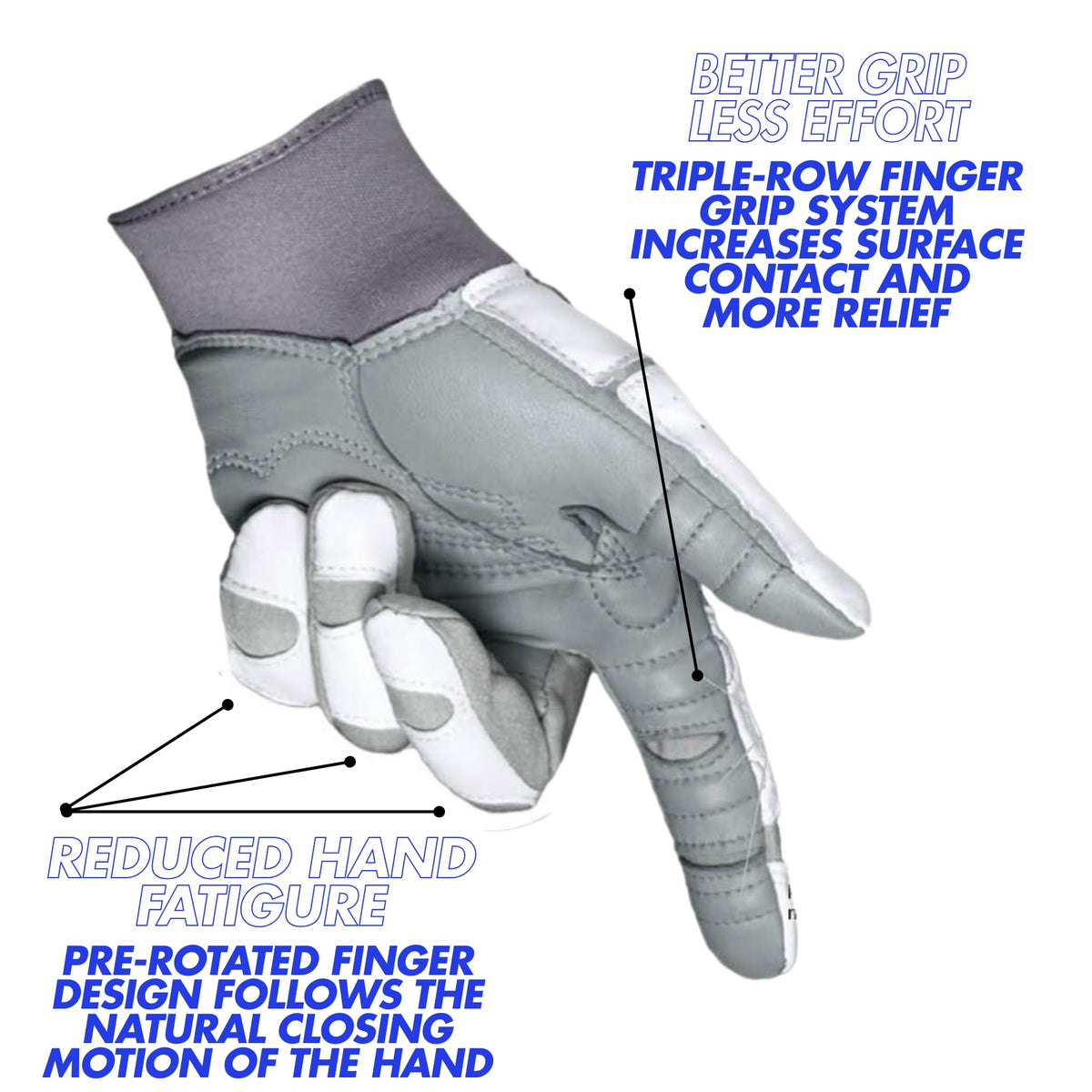 Bionic Women's ReliefGrip 2.0 Golf Glove (Silver, Large, Left)