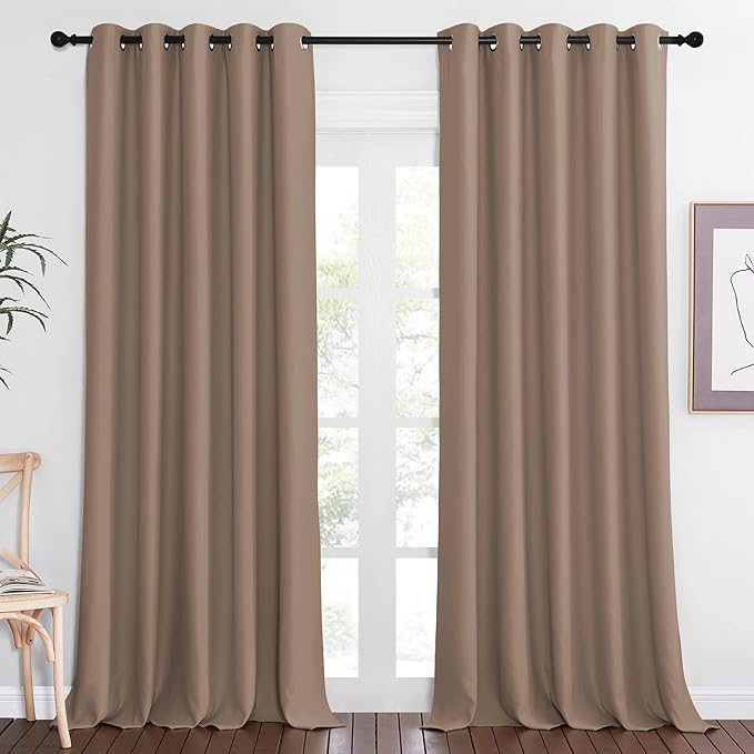 NICETOWN Sliding Door Window Treatment Blackout Patio Door Curtain Panels