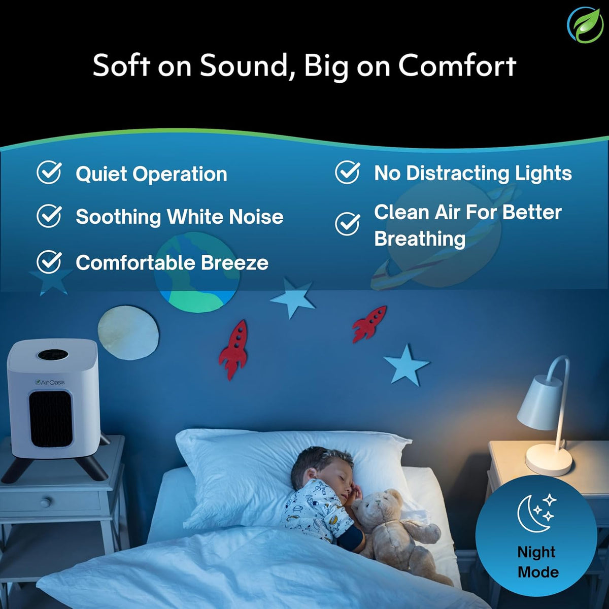 Air Oasis iAdaptAir 2.0 H13 HEPA Filter Air Purifier Reduces 99% of Viruses, Mold, Dust, Smoke, Pollen & Odors Quietest on The Market WiFi Compatible 1,325 Sq Ft of Clean Air
