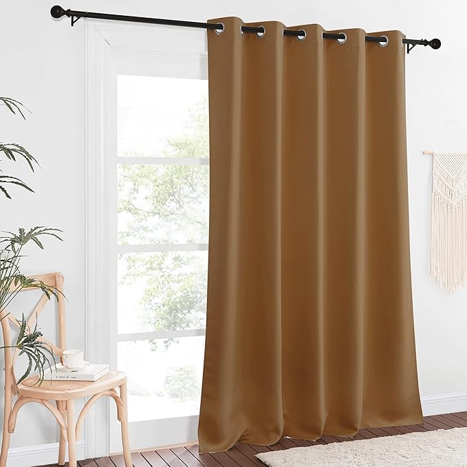 NICETOWN Sliding Door Window Treatment Blackout Patio Door Curtain Panels
