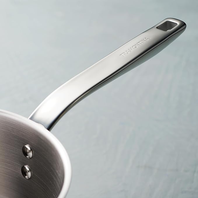 Tramontina Tempo Tri-Ply Base Stainless Steel 3.5-Quart Saute Pan with Glass Lid, Induction-Ready Cooking Pan, Oven-Safe, Dishwasher-Safe