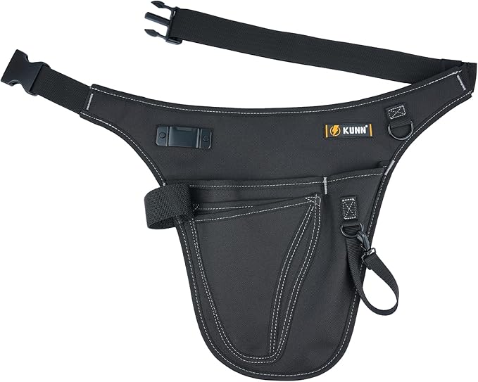 KUNN Garden Tool Organizer Belt Multifunctional Work Apron Pouch for Gardeing Florist Plumbing,Black