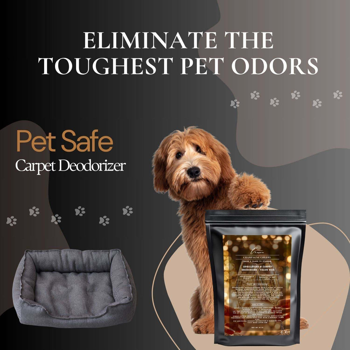 Champagne Cheers Carpet Freshener Powder Refill 36 oz | Powerful Odor Eliminator for Home | Upholstery Deodorizer | Carpet Deodorizer | Pet Urine | Cat Litter Box