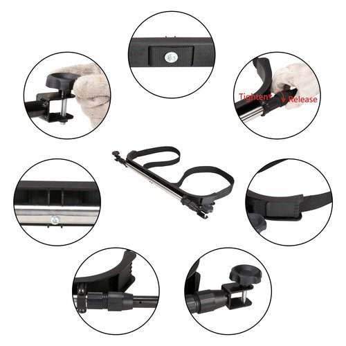 10L0L Universal Golf Cart Rear Seat Bag Holder Rack Attachment for Most 2+2 Golf Cart, Adjustable No-Drilling Golf Cart Bag Holder Fits Yamaha, EZGO, Club Car