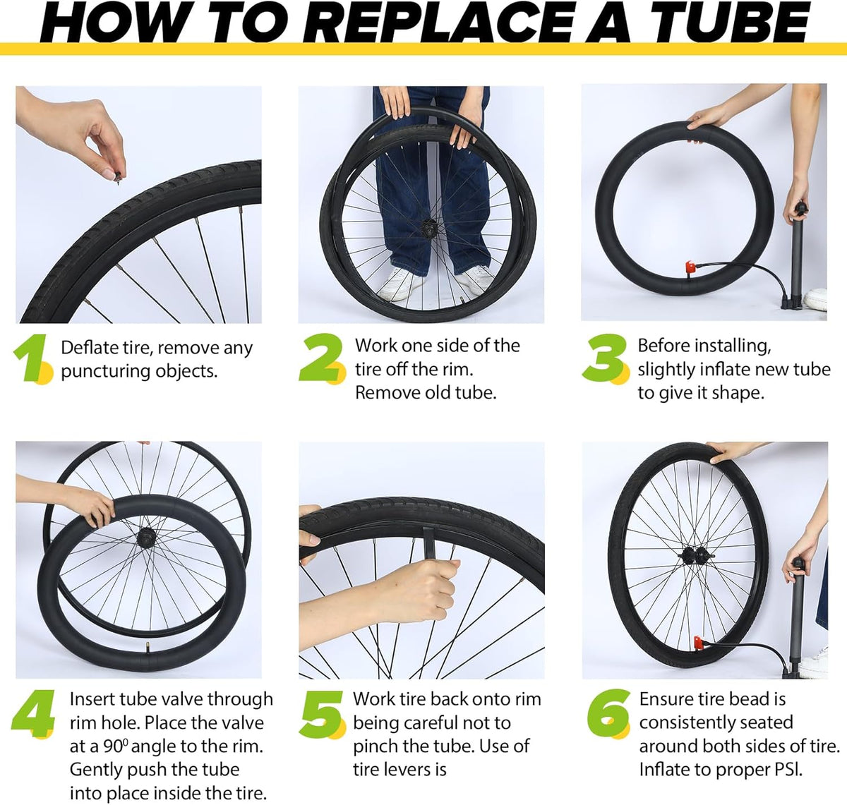Skiennix Fat Bike Tube - Premium Butyl Rubber with AV 32mm Schrader Valve | 20" & 26" Sizes, 1/2/4 Pack