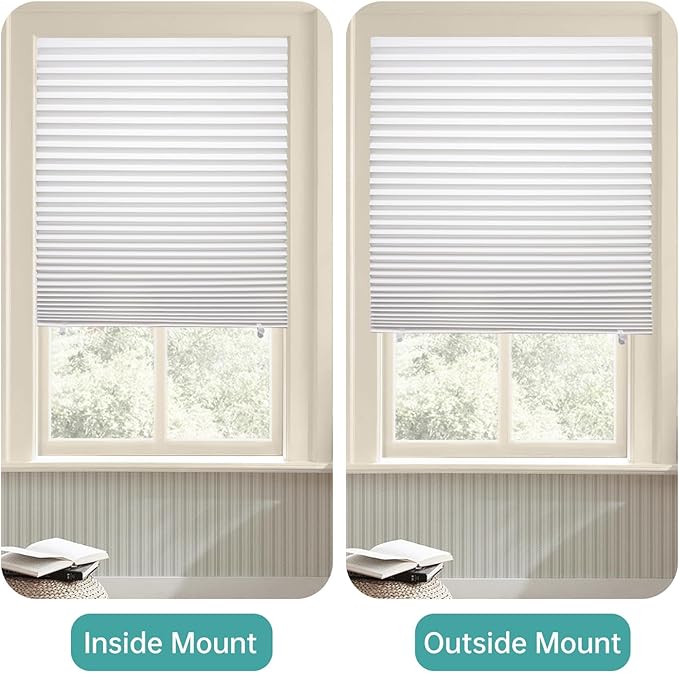 Changshade 12 Pack Temporary Shades, Pleated Paper Blinds