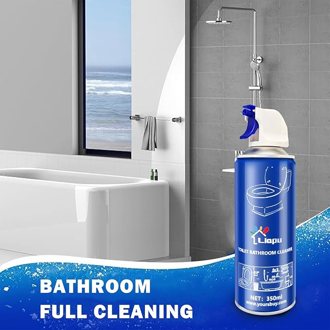 Powerful Toilet Bowl Cleaner – Rapid Stain Remover, Eliminates Limescale & Odors, Fresh Mint Scent, Eco-Friendly Formula, Safe for Pipes & Septic Tanks (4)