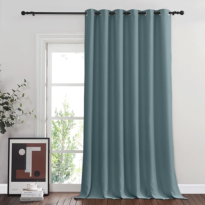 NICETOWN Blackout Sliding Glass Door Curtains, Room Darkening Thermal Insulated