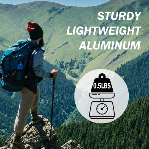 Hiking Poles - AYAMAYA Telescopic Collapsible Trekking Poles with Quick Twist Lock System - Lightweight Aluminum Alloy Telescopic Walking Sticks for Hiking Backpacking Mountaining Seniors Balance